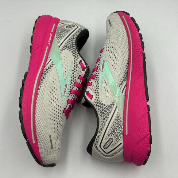Brooks Ghost 14 Women's Oyster/Yucca/Pink Running Shoes Sneakers Size 9.5 3219 - Picture 13 of 16
